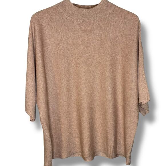 Chico's Sweater Women's Size 3 (XL) Shimmer Short Sleeve Pullover Dolman - Picture 1 of 6
